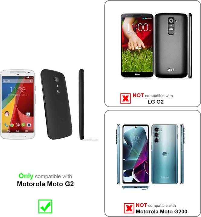 Productafbeelding Cadorabo Flip als onzichtbaar deksel (Motorola Moto G2 (2de gen))