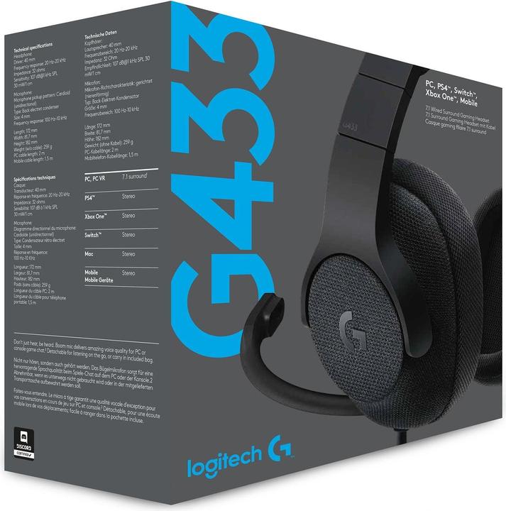 Image du produit Logitech G G433 (Filaire)