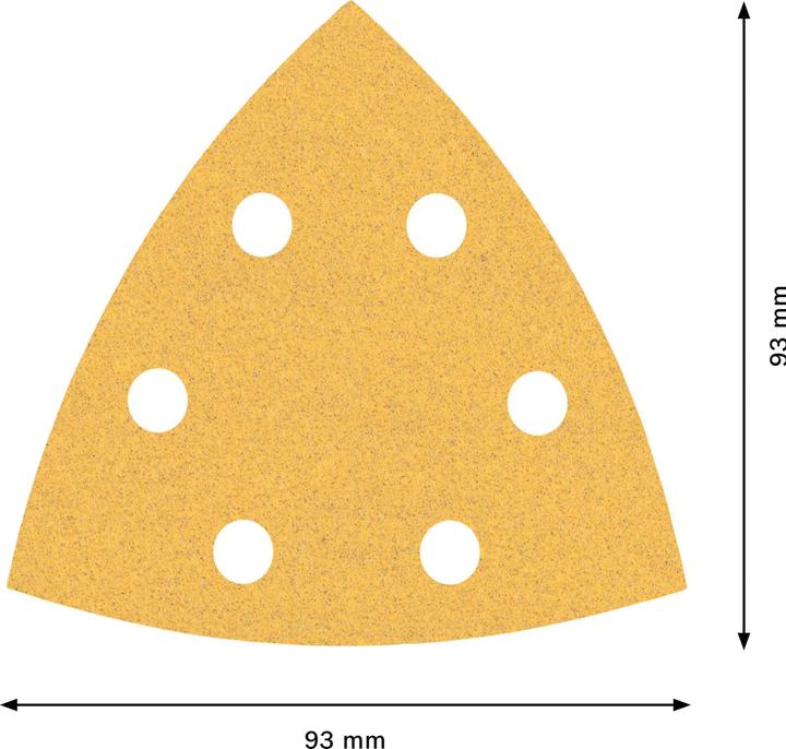 Produktbild Bosch Professional Zubehör EXPERT C470 Schleifpapier für Deltaschleifer, 93 mm, G 100, 5 Stück (100)
