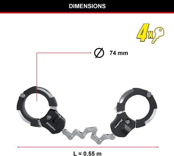 Actual product image Master Lock 8290 Street Cuff (7.60 cm)