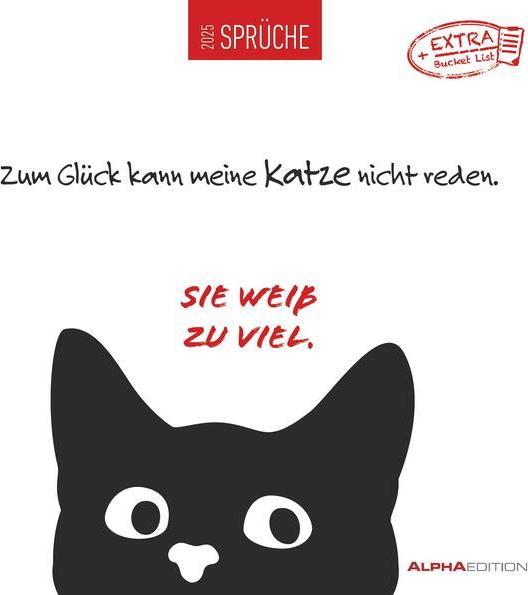 Produktbild Alpha Edition Sprüche 2025 Broschürenkalender, 30x30cm, Wandkalender mit Platz für Notizen und (30 x 30 cm, Deutsch)
