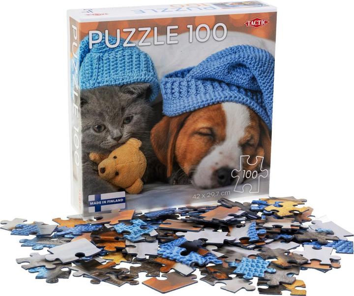 Immagine prodotto Selecta Spielzeug Puzzle con gattino e cane addormentato, 100 pezzi. (100 pezzi)