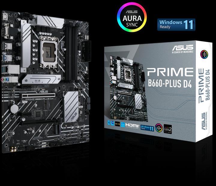 Actual product image ASUS PRIME B660-PLUS D4 (LGA 1700, Intel B660, ATX)
