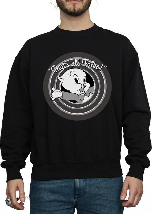 Immagine prodotto Looney Tunes That's All Folks Felpa Porky Pig Uomo (L)