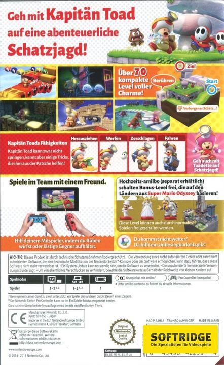 Image du produit Nintendo Captain Toad : Treasure Tracker (Switch, DE)