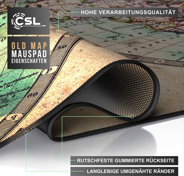 Actual product image CSL Gaming Mouse Pad, XXL Desk Pad 900 x 400mm, Precision & Speed (XXL)