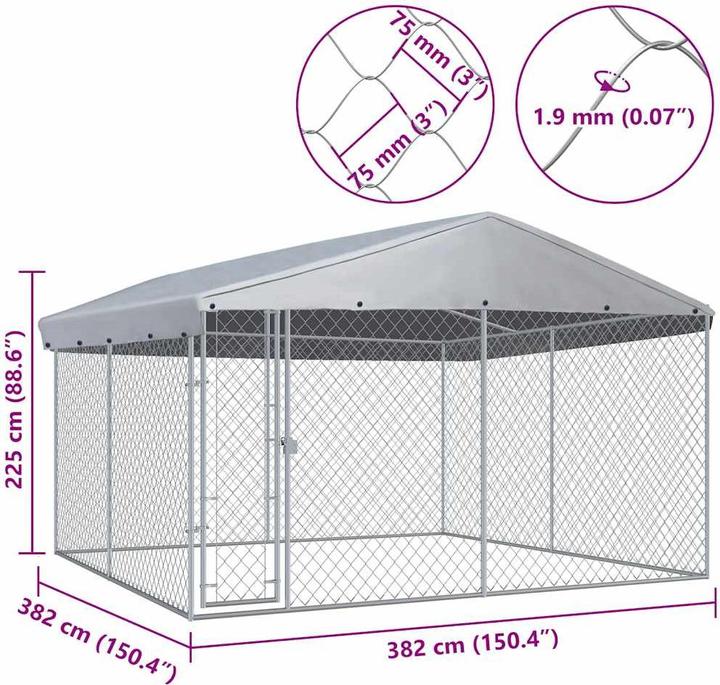 Actual product image VidaXL Donnie (Dog kennel)