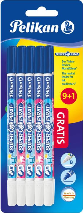 Pelikan Tintenlöscher Super Pirat 850B, 10er Blisterkarte zwei Spitzen