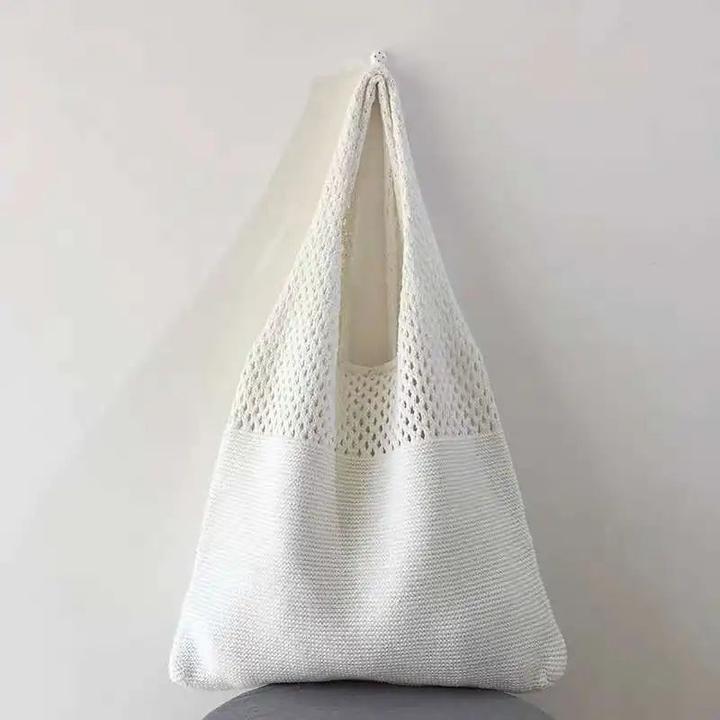 Only-Bags.Store Vintage Hollow Woven Underarm Shoulder Bag Knitted Handbag Large Capacity Shopper Totes Summer
