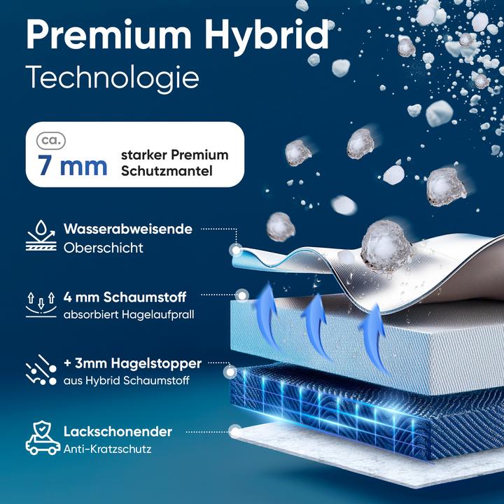 Actual product image Walser SUV hail protection tarpaulin Premium Hybrid