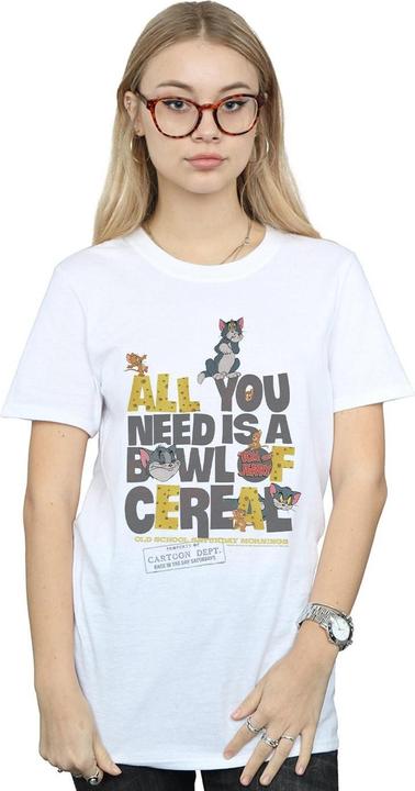 Actual product image Tom & Jerry Womens/Ladies All You Need Is Cotton Boyfriend T-Shirt (XL)