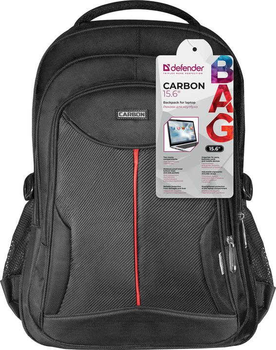 Immagine prodotto Defender Borsa per notebook in carbonio (15.6 pollici) Zaino (25 l)