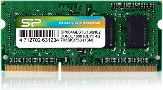 Actual product image Silicon Power SP004GLSTU160N02 (1 x 8GB, 1600 MHz, DDR3L-RAM, SO-DIMM)