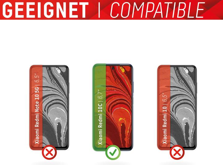 Actual product image Displex Smart Glass, Displayschutzfolie (1 Piece, Xiaomi Redmi 10C)