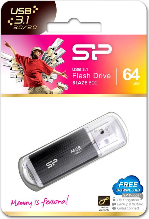 Produktbild Silicon Power Blaze B02 (64 GB, USB-A, USB 3.1)