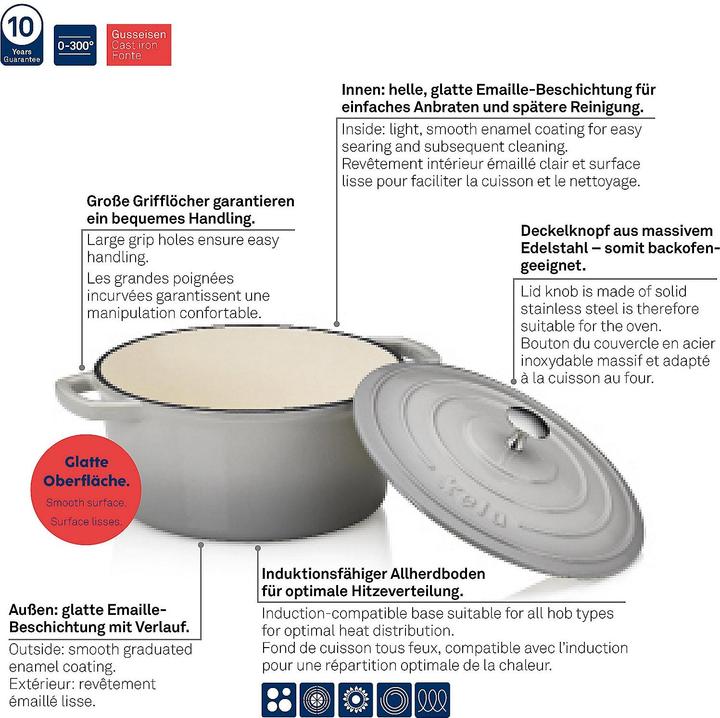 Actual product image Kela Calido (26 cm, Casserole + Stewpot, Cast iron)
