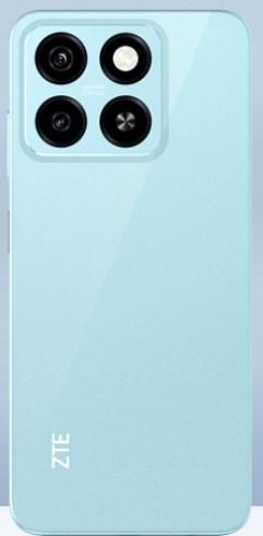 Immagine prodotto ZTE Blade A55 - Smartphone 4G - Dual SIM - RAM 4 GB / Memoria interna 64 GB - Tripla fotocamera - (64 GB, Blu acqua, 6.75", Doppia SIM, 13 Mpx, 4G)