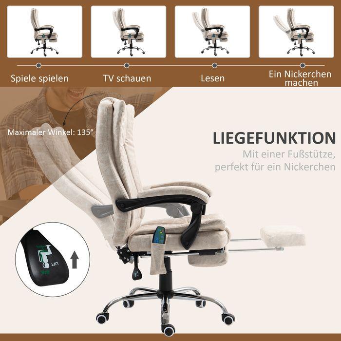 Produktbild Swisshandel24 Bürostuhl mit Vibrationsmassage, Ergonomischer Schreibtischstuhl, Liegefunktion