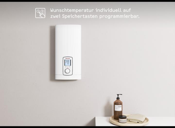 Actual product image Stiebel Eltron DHE 18/21/24 kW Fully electronic instantaneous water heater always accurate to the degree thanks to