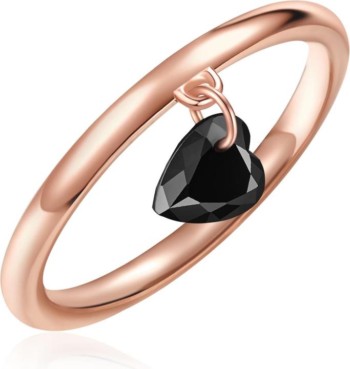 Glanzstücke München Damen Herz Sterling Silber Spinell Roségold - 32418