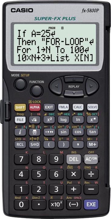 Actual product image Casio FX 5800 P (Batteries)