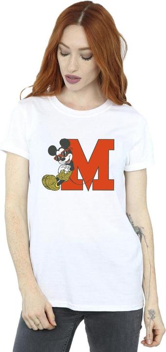 Actual product image Disney Womens/Ladies Mickey Mouse Leopard Trousers Cotton Boyfriend T-Shirt (XL)