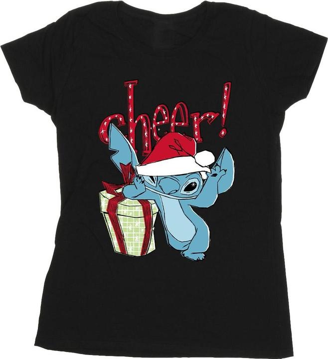 Actual product image Disney Womens/Ladies Lilo And Stitch Cheer Cotton T-Shirt (XL)