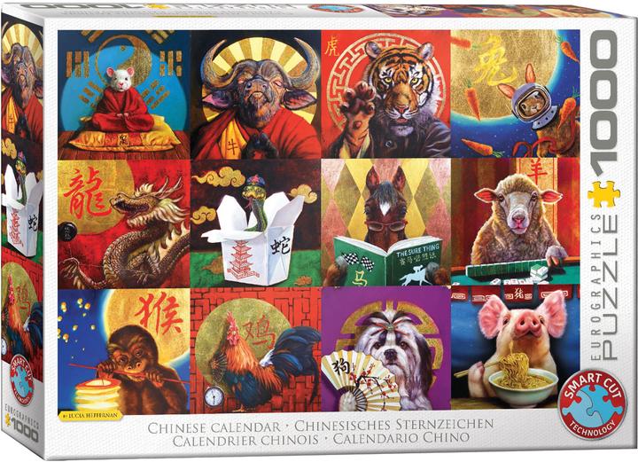 Actual product image Eurographics Chinese Calendar Chinese Zodiac Sign by Lucia Heffernan (1000 pieces)