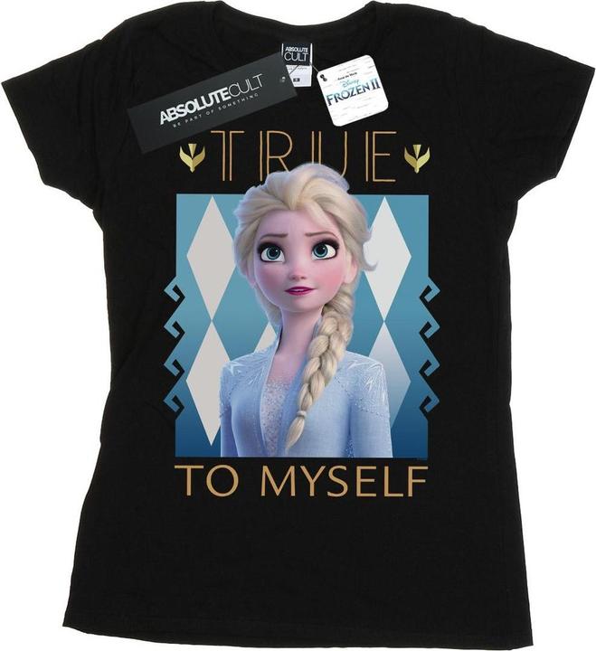 Actual product image Disney Womens/Ladies Frozen 2 Elsa True To Myself Cotton T-Shirt (L)
