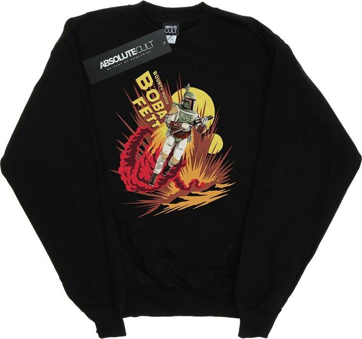 Actual product image Star Wars Boys Boba Fett Rocket Powered Sweatshirt (104)