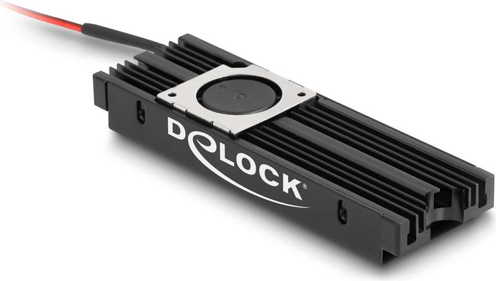 Actual product image Delock Heat sink with fan for M.2 SSD 2280 black