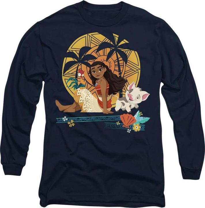 Actual product image Moana Unisex Adult Sitting Sunset T-Shirt (L)
