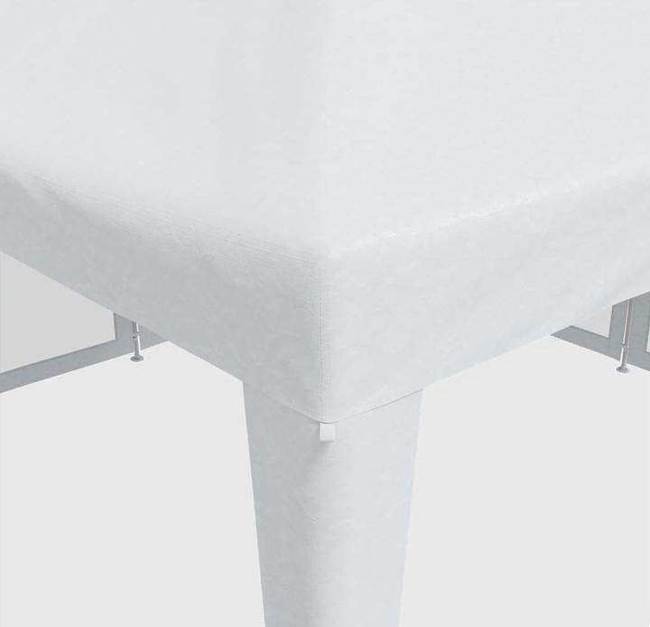 Actual product image VidaXL Partyzelt Pavillon Festzelt mit 8 Mesh-Seitenteilen Weiss 4x4m HDPE (400 cm, 400 cm)