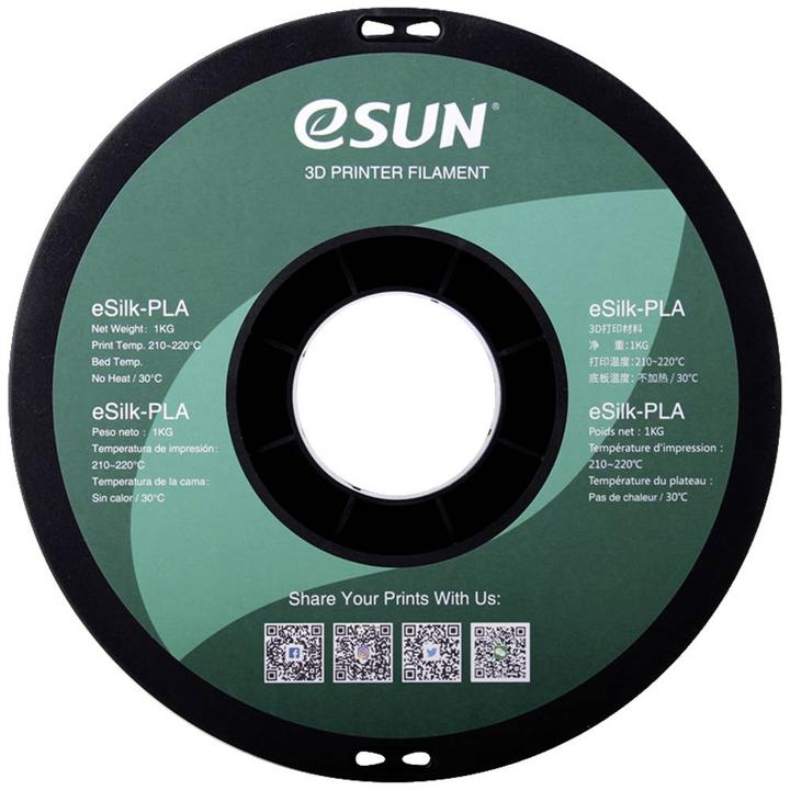 Produktbild eSUN eSilk-PLA (PLA, 1.75 mm, 1000 g, Silber)