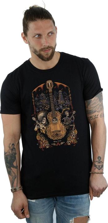 Actual product image Disney Mens Coco Guitar Poster T-Shirt (XL)