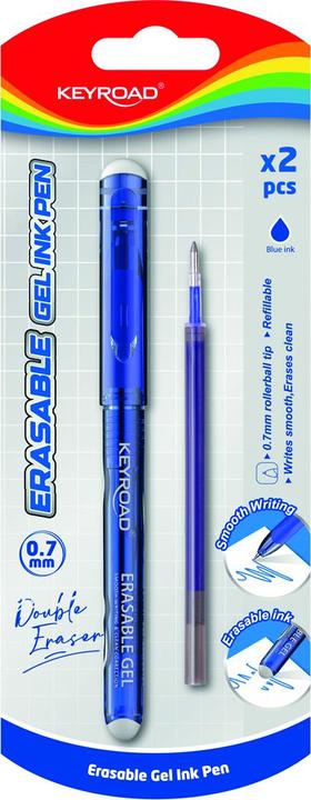 Produktbild Keyroad Löschbarer stift 0,7 mm, plus mine/mine, blister, blau (Blau, 1 x)