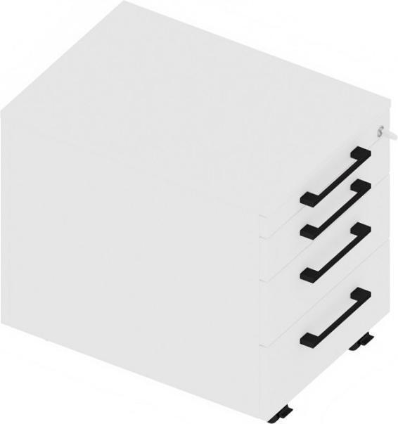 Palmberg Caisson à roulettes Tiroirs ORGA PLUS blanc