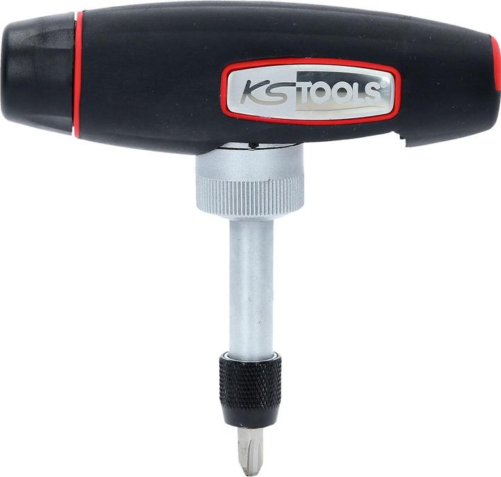 Actual product image KS Tools 1/4 T-handle ratchet bit screwdriver. 7 pcs.