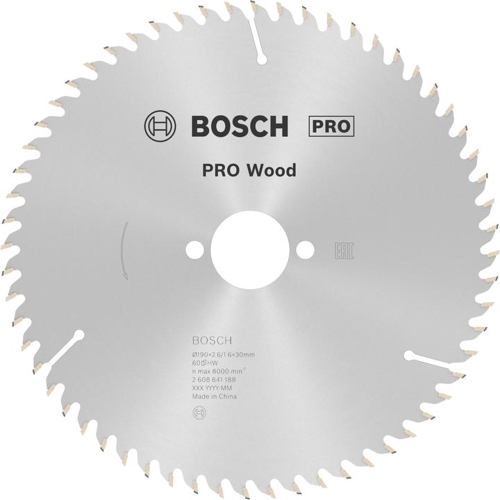 Produktbild Bosch Professional Zubehör PRO Wood Kreissägeblatt, 190 x 2.6 x 30 mm