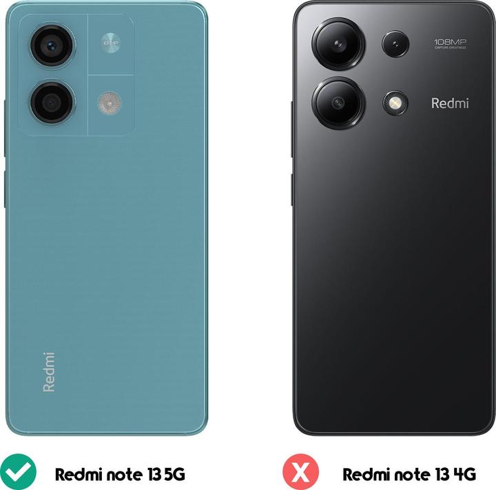 Actual product image Avizar Classic Edition, back cover with magnetic flap Series (Xiaomi Redmi Note 13 5G)
