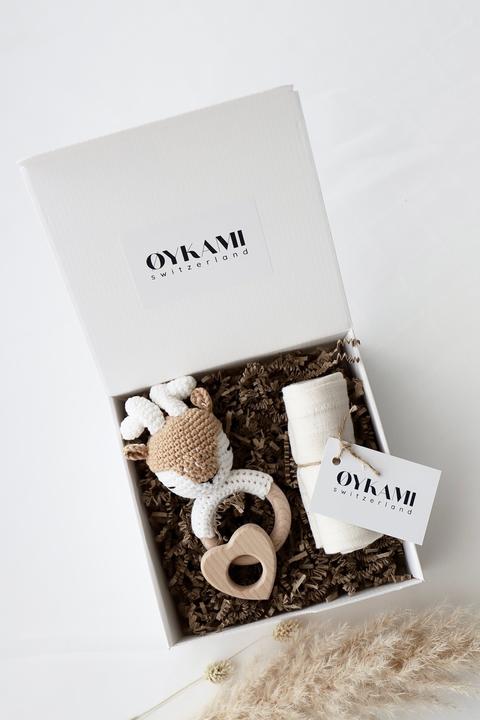 Produktbild Oykami Baby Geschenkbox "Sizilien" Hirsch - Weiss