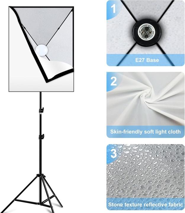 Actual product image Puluz Softbox continuous light with tripod (Soft boxes)