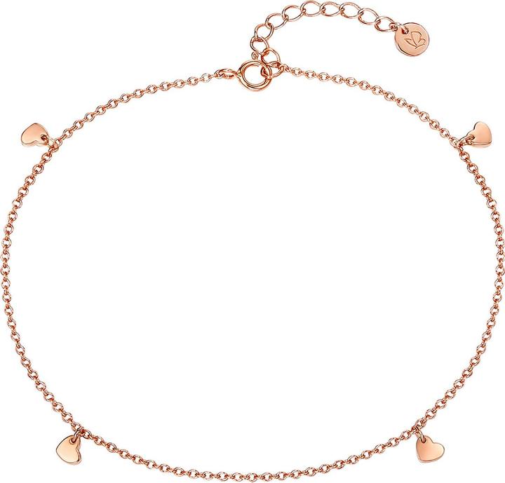Glanzstücke München Damen Herz Sterling Silber roségold 22,0 cm Basiskette + 3,0 cm Verlängerung - 23966 (925er Silber, 22 cm)