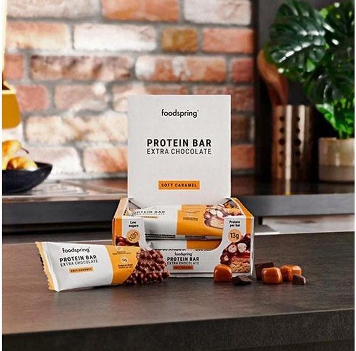 Actual product image Foodspring Protein Bar Extra Chocolate (Caramel, 1 pcs., 540 g)