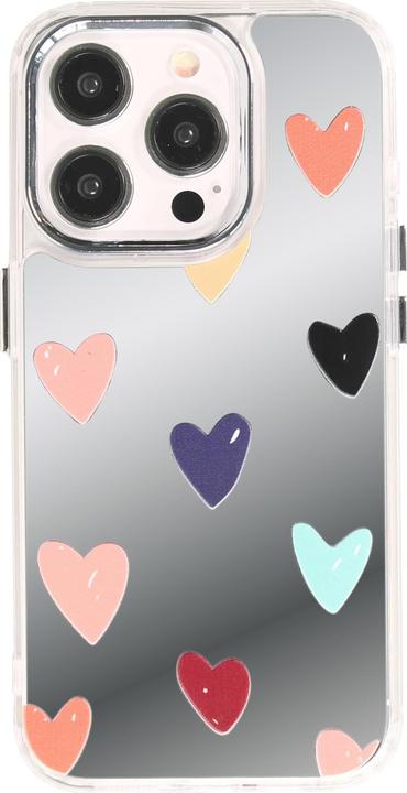 Produktbild PhoneLook Hülle es Silikon Many Hearts mit Spiegeleffekt (Apple iPhone 15 Pro)