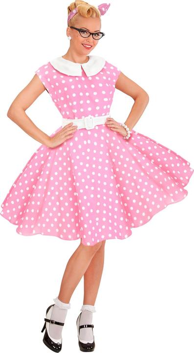 Immagine prodotto Widmann ROSA MODA ROCK'N'ROLL anni '50 (abito con sottogonna, cintura, fascia per capelli), L (L)