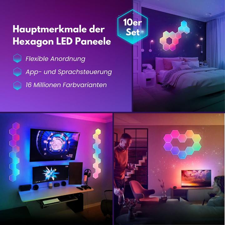 Produktbild Hermex Hexagon-Lichtpaneele