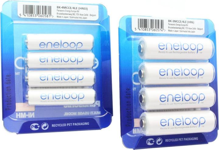 Produktbild Panasonic Akku Kombipack 4x AA Mignon + 4x AAA Micro (4 Stk., AAA, AA, 2000 mAh)