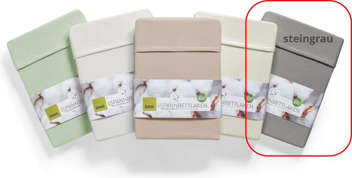 Actual product image Dormiente Fitted sheet stone grey (200 x 180 x 1 cm)