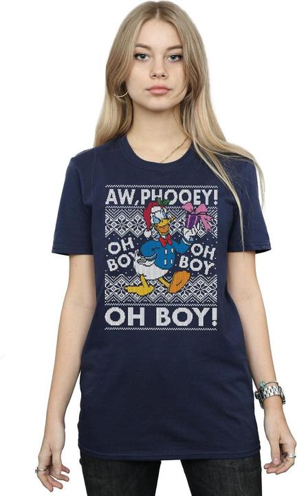 Immagine prodotto Disney Donald Duck Christmas Fair Isle Maglietta Ampia Donna (XL)